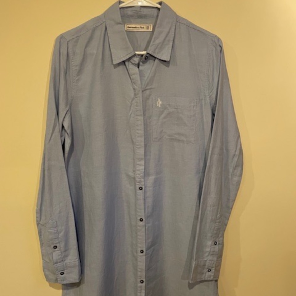 Abercrombie & Fitch - Button Down Long Sleeve Shirt Dress Size Medium